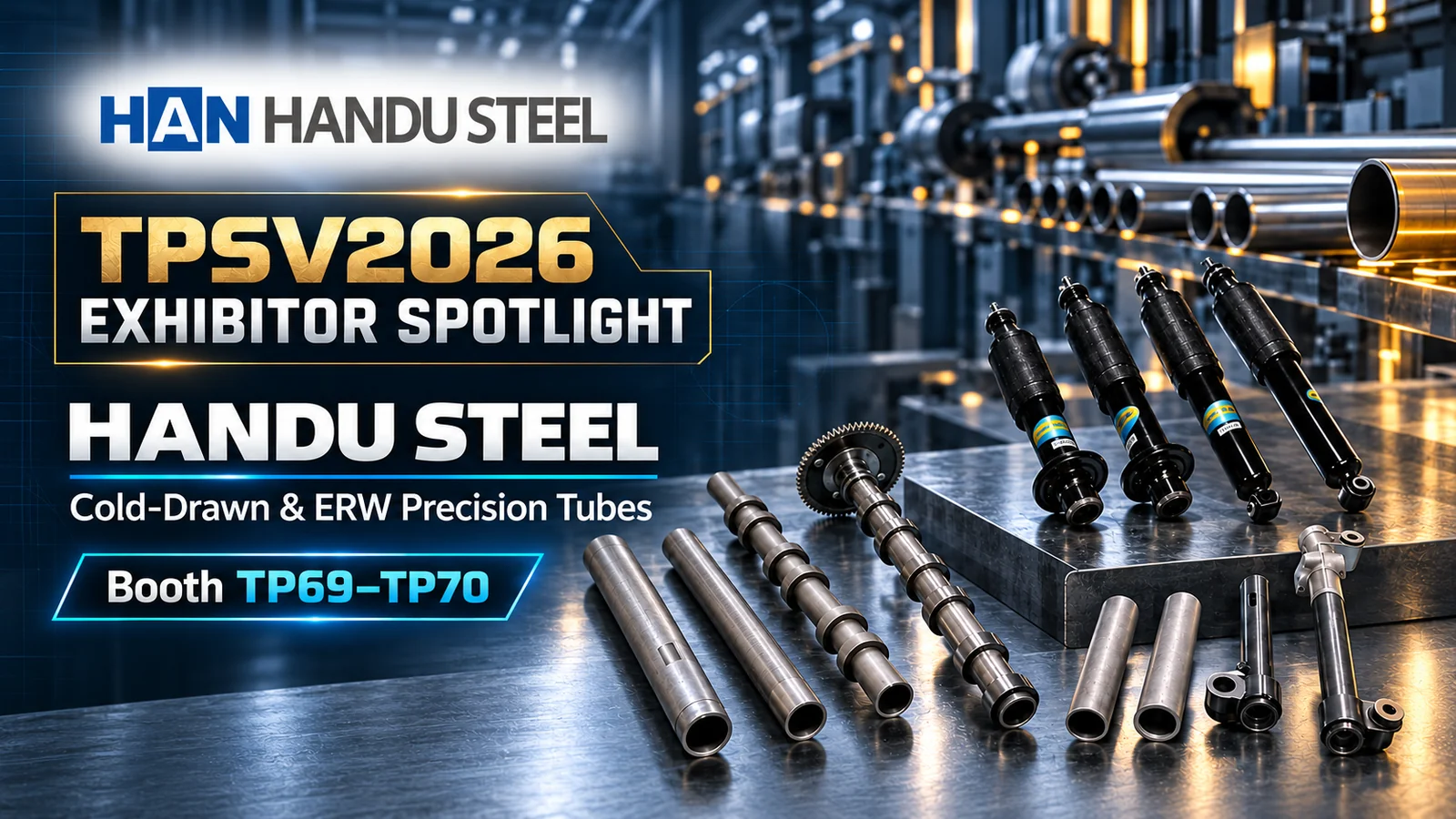 Handu Steel TPSV2026 exhibitor spotlight — cold-drawn and ERW precision tubes, Booth TP69–TP70