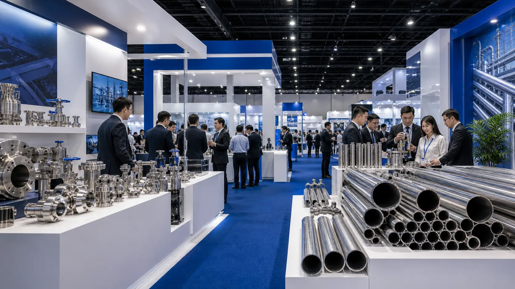 Exhibitors meeting buyers at Tube and Pipe Vietnam