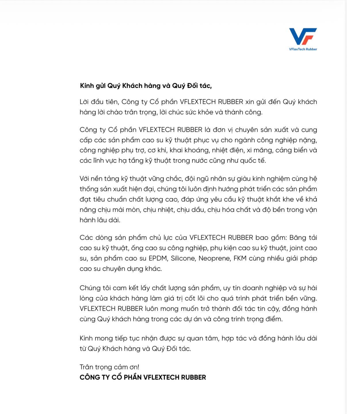CÔNG TY CỔ PHẦN VFLEXTECH RUBBER product